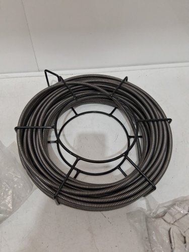 vevor drain cleaning cable - solid core cable with blades and attachments - 100ft x 3/8" - red image 4