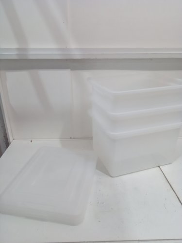 3PK Iris USA Stackable Plastic File Organizer Boxes with Secure Latching Lids - 33L - Clear (Model: FB-21E) image 3