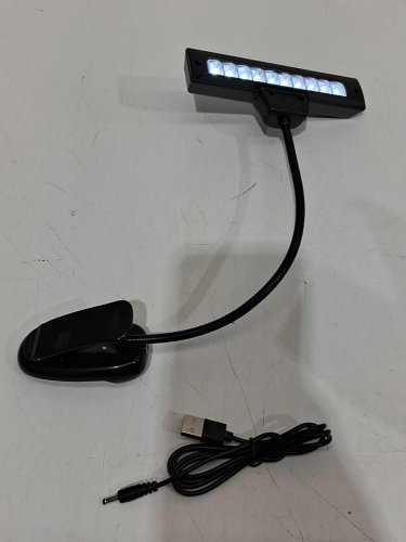 LED clip on music stand/book light - 10" - black image 3