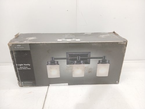 Bathroom Vanity Light Fixture with Frosted Glass - 20" - 60W - Black (Model: 33307BK) image 2