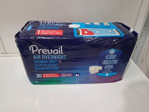 20pk unisex adult overnight incontinence beifs with tabs - size 1 - white image 2
