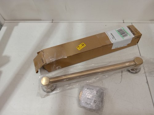 MOEN ALIGN MODERN DESIGNER GRAB BAR, 18", BRUSHED GOLD (MODEL: YG0418BG) image 2