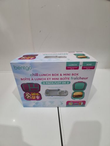2pk bentgo chill lunch box and mini box containers with ice packs - Green/Pink (model: 1997883) image 2