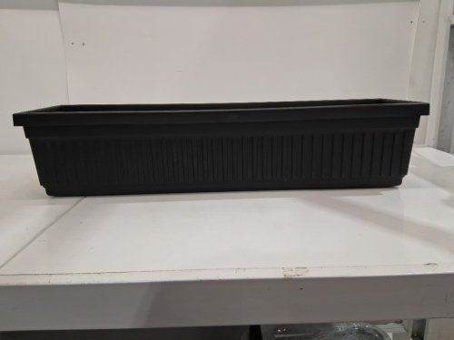 HC Companies Long Fluted Plastic Venetian Garden Window Container Planter Box - 30" 13.9L CAP- Black (model: VNP30000G18C006) image 3