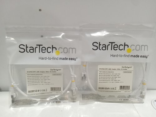 2 StarTech SNAGLESS CAT6A S/FTP Cable - 3ft - White - (Model: NLWH-3F-CAT6A-PATCH) image 2