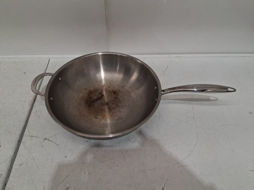 Lagostina 3-Ply Clad Professional Open Wok - 13" - Stainless Steel image 3