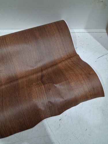 wood grain vinyl - 4FT x ~100FT - dark brown image 3