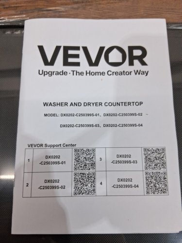 WOODEN WASHER DRYER COUNTERTOP/TOPPER WITH SHELF AND 2 DRAWERS - 54" X 27.5" X 12" - BROWN (MODEL: DX0202-C250399S-03) image 6
