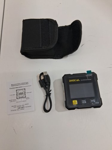 Digital Magnetic Angle Finder Cube with Dual Laser Gauge - Orange / Grey (Model: ‎COUS31001c6) image 2