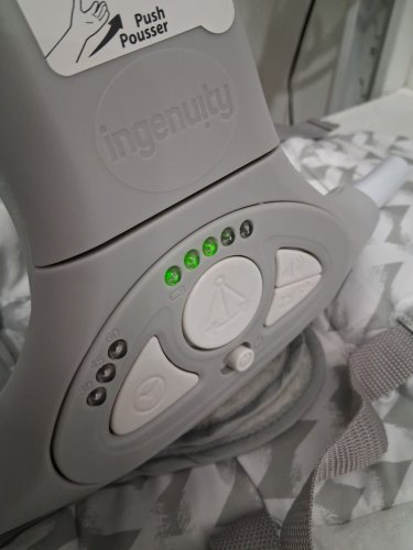Ingenuity 2-in-1 convertme compact portable baby swing & seat with vibrations & nature sounds - battery powered - 20lbs max - raylan theme/grey (model: ‎12189) image 6