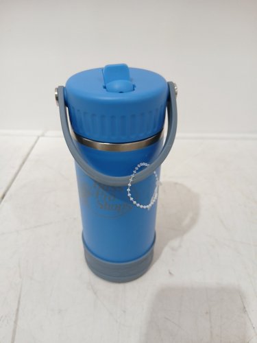 kid's Bass Pro Shops Leakproof Straw Lid Water Bottle with Non-slip silicone boot- 14oz - Cobalt/Grey (model: kstlwb-cb-14) image 2