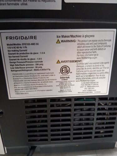 frigidaire self-cleaning dual-size electric ice maker - makes 26lbs/day - stainless steel (MODEL: efic103-amz-sc) image 10