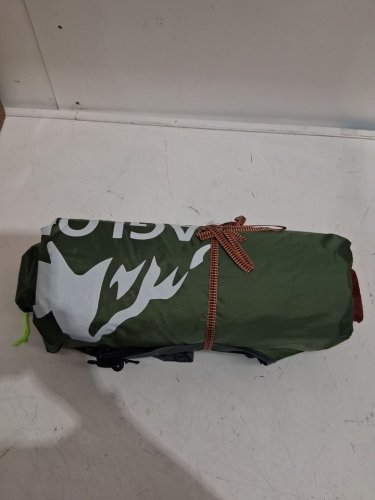 AGLORY 2 PERSON CAMPING TENT -  WATERPROOF/WINDPROOF - BACKPACK SIZED WITH CARRYING BAG - 83"x50"x40"-  GREEN/RED image 5