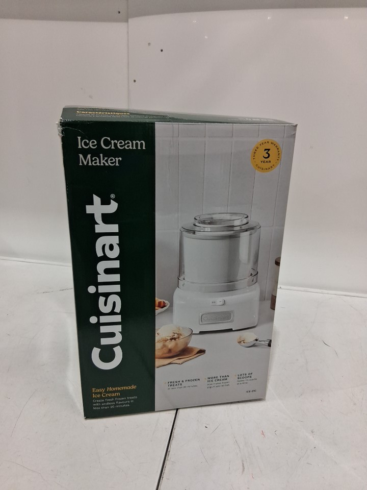 CUISINART ICE CREAM FROZEN YOGURT and SORBET MAKER - 1.4L - WHITE (MODEL: ICE-21C) image 2