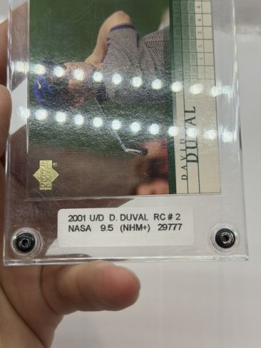 NASA GRADED 9.5 NEAR MINT+ 2001 UPPER DECK DAVID DUVAL ROOKIE CARD #2 image 4