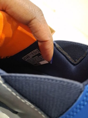 boys sketchers bounder-brisk burst sneaker - size 2 - blue/orange (style: 2001661) image 4