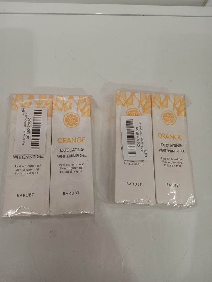 2 (2pk) Barubt Orange Exfoliating & deep cleansing Gel scrub for face & skin (4 total) - all skin types - 50g each image 4