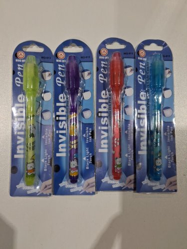 4PK MING QUN INVISIBLE PEN AND BLACK LIGHT COMBO - BLUE, PURPLE, GREEN, PINK image 2