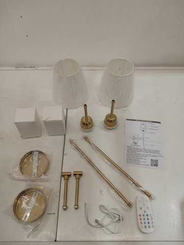 2PK Battery Operated Wall Sconce with Remote Control - 21.6" - GOLD/WHITE - (MODEL:64491978) image 3