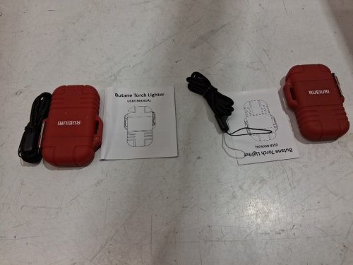 2pk RUEIURI Waterproof Butane Torch Lighter- red (mode:lc-1) image 3