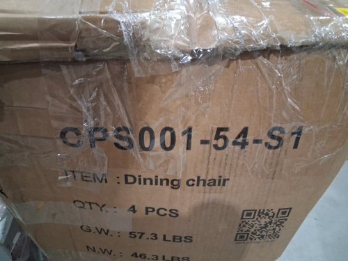 4PK WAZO MODERN velvet dining chair set - 19" x 18" x 22" - black (model: cps001-54-s1) image 5