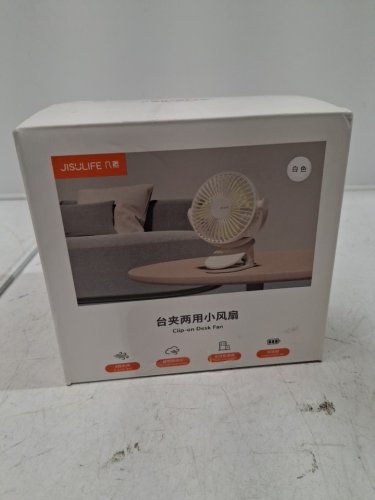 JISULIFE CLIP-ON RECHARGEABLE FAN - 6.5" - WHITE (MODEL: FA29) image 4