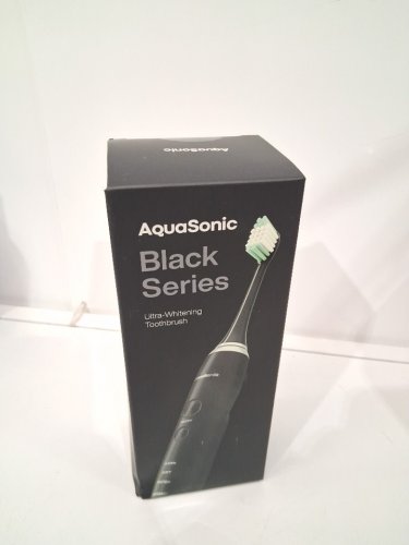 aquasonic black series ultra whitening sonic electric rechargeable toothbrush - includes 8 brush heads and travel case, wireless charger - 4 modes with smart timer - black (model: SCTB) image 3