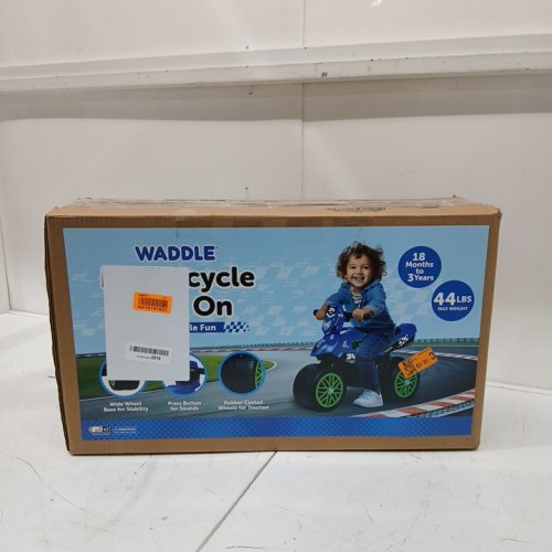 kids waddle Motorcycle Ride On Toy - 44lbs capacity - blue (model:WD25006BL) image 2