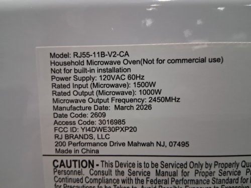 CHEFMAN Countertop Microwave Oven - 1.1CU.FT - Black (Model: RJ55-11B-V2-CA) image 11