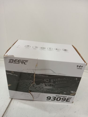 deerc all terrain electric waterproof rc monster truck - 1:16 scale - 40kph 4wd - 2.4ghx - black (model: 9309e) image 2