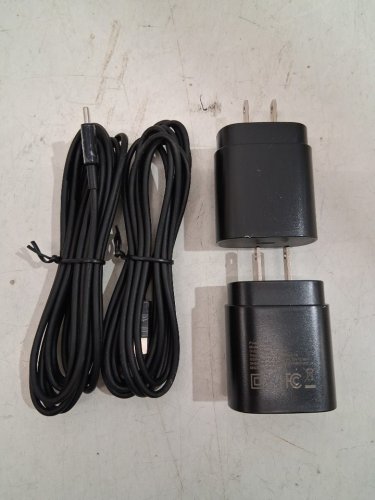 2PK PREMIUM WALL CHARGER FOR ANDROID - USB C 25W PD SUPER FAST CHARGING BLOCK WITH 6FT PHONE CHARGER CABLE - BLACK (MODEL: CA-57T) image 2