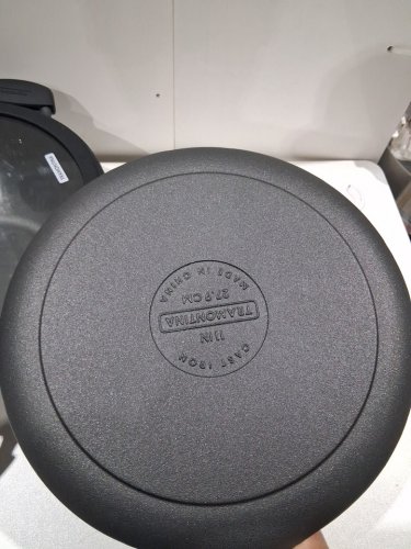3PC TRAMONTINA PRE-SEASONED CAST IRON DEEP KADAI AND FLAT TAWA COOKWARE SET - 7QT / 11" - BLACK (MODEL: 1901865) image 4