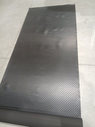 Diamond-Plate Rubber GARAGE Flooring Roll - 4FT X 10FT - BLACK (MODEL: GW3013WILLOW4*10) image 4