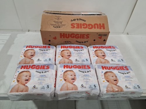 165PK HUGGIES SNUG & DRY BABY DIAPERS - SIZE 5 (27+ LBS) image 2