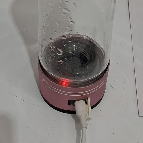 gosoit glass portable Hydrogen Water Generator Ionizer with SPE and PEM Technology - 500ml - pink(model: xyc-ehwb-02) image 4