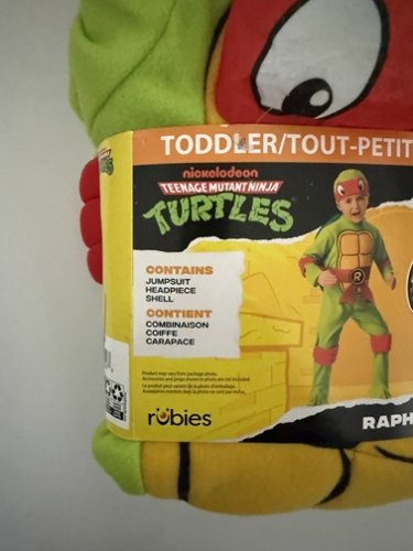 3PC TODDLER TEENAGE MUTANT NINJA TURTLE RAPHEAL - 3-4T - GREEN/YELLOW/RED (STYLE: 700310) image 3