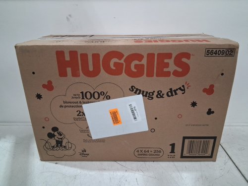 256PK HUGGIES SNUG AND DRY DIAPERS WITH TRIPLE LAYER PROTECTION - SIZE 1 image 3