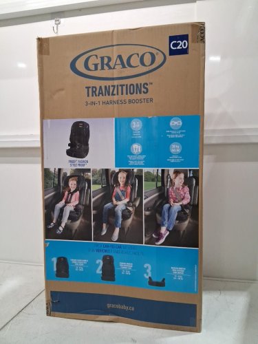 GRACO TRANZITIONS 3-IN-1 HARNESS BOOSTER SEAT - 22-100LBS - PROOF BLACK (MODEL: 2035724) image 3