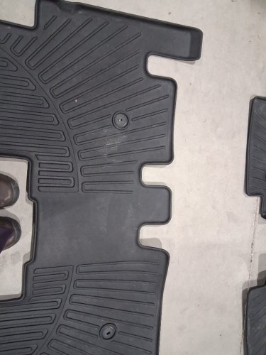 3PC ALL WEATHER tpe floor liners - for kia ev9 2024-2025 -  black image 4