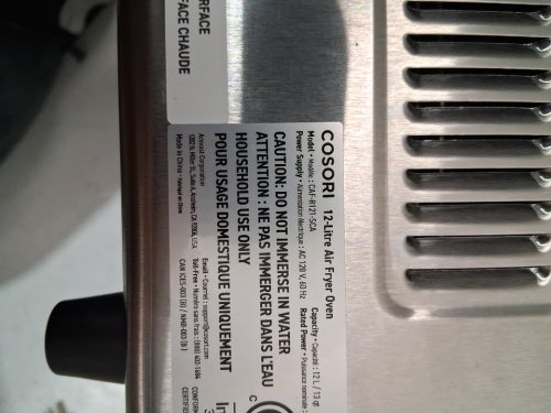cosori 11-in-1 Air Fryer Oven Airfryer combo with Rotisserie, Toast, Bake, Roast, Reheat Functions, Recipe Book & 6 Accessories Included - 13qt - stainless steel (model: CAF-R121-SCA) image 13