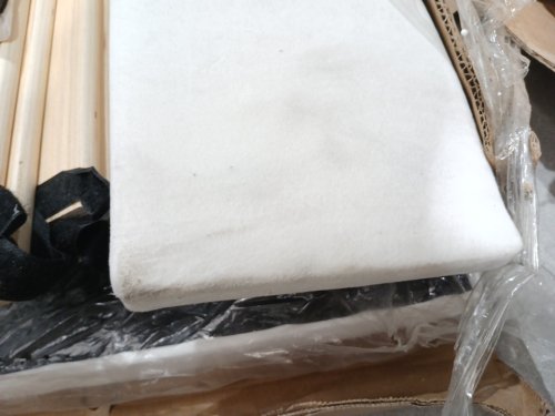 Allewie Bed Frame with Velvet Tufted Headboard - Queen - White (Model: LE6017-1Q) image 8
