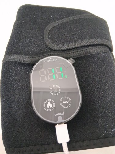 Chargeable Heated Knee Brace and Massager with 6 Heating Levels - Black image 4