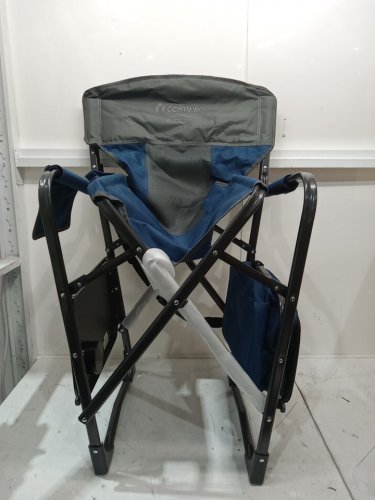 costway heavy-duty folding director camping chair - 45" x 39" - blue (model: np13552) image 5