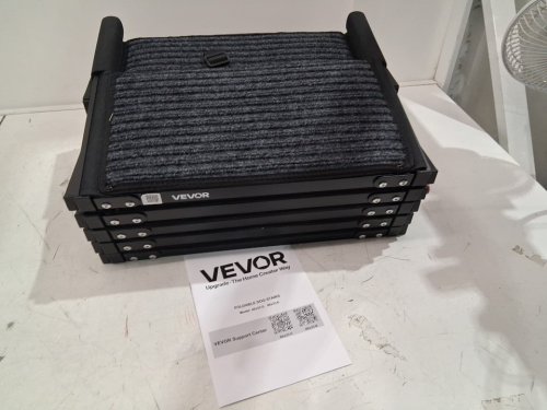COLLAPSIBLE FOLDING CAR DOG STEPS STAIRS - 16" X 24" - BLACK image 3
