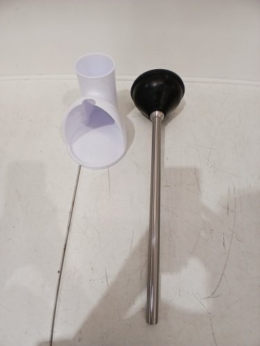IDESIGN TOILET BOWL BRUSH / PLUNGER SET for Bathroom Storage - 19" - Stainless Steel/BLACK/WHITE image 3