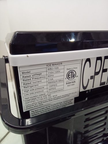 Countertop Ice Maker with Handle and scoop - 26lb - black (model: wbj-10a) image 6