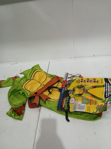 KIDS TEENAGE MUTANT NINJA TURTLES 4-IN-1 TURTLE COSTUME - small, 4-6 - GREEN image 2