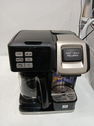 HAMILTON BEACH 3-IN-1 FLEXBREW TRIO COFFEE MAKER - 12 CUP GLASS CARAFE - BLACK (MODEL: 49902) image 13