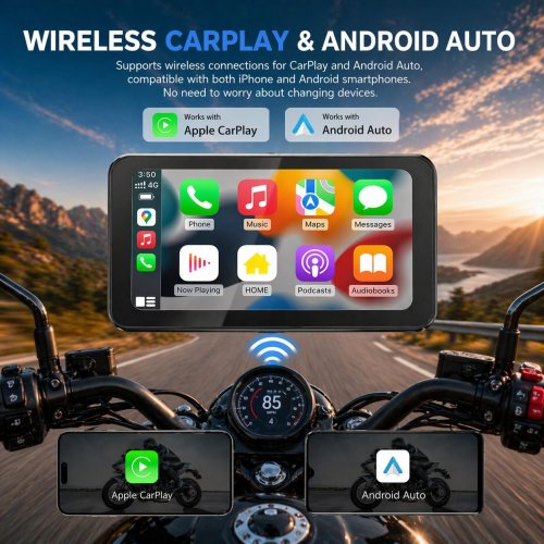 Spedal Motorcycle CarPlay ＆ Android Navigation Screen - Siri/G00gle Assistant - 6.25" - BLACK (MODEL: CL871 ) image 2