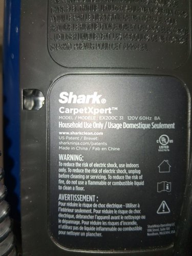 SHARK CARPET XPERT WITH STAIN STRIKER CARPET CLEANER WITH STAIN CREVICE AND HOSE ATTACHMENTS (MODEL: EX200C) image 7